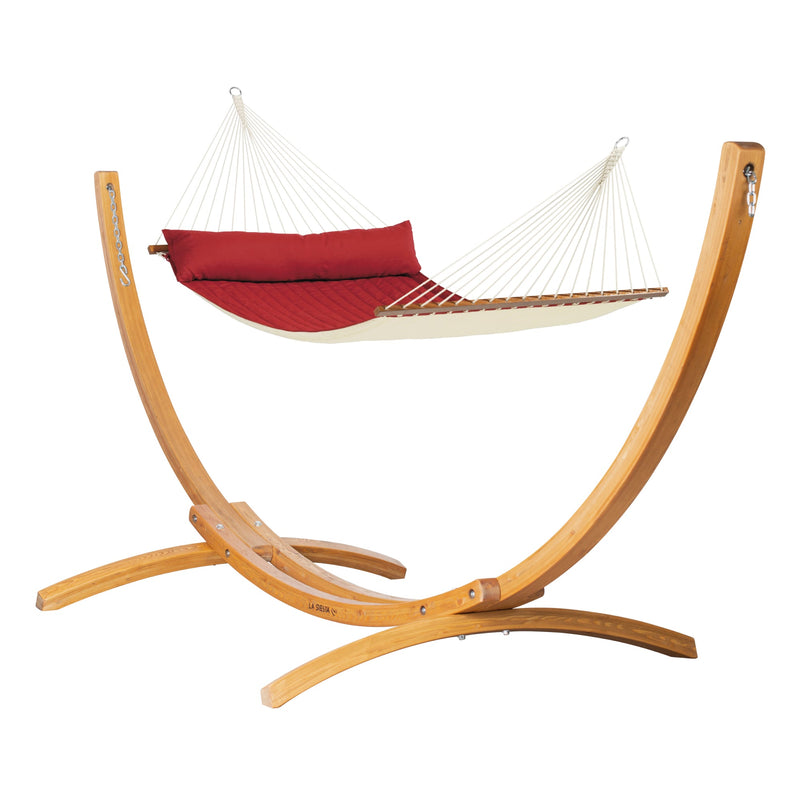 LA SIESTA Alabama spreader bar hammock, kingsize (140 cm), with wooden stand