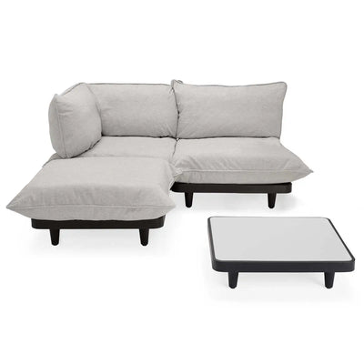 Fatboy Paletti 2-seat sofa with footstool and low table, mist - DesertRiver.shop