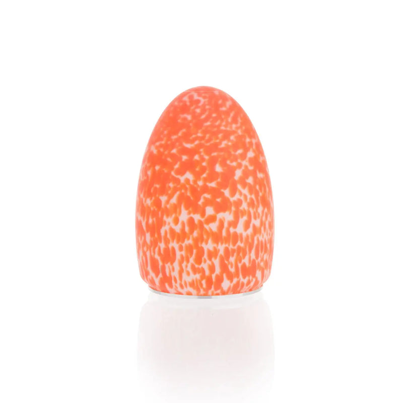 Filini Classic Egg Speckle LED table lamp, orange, set of 2 Filini