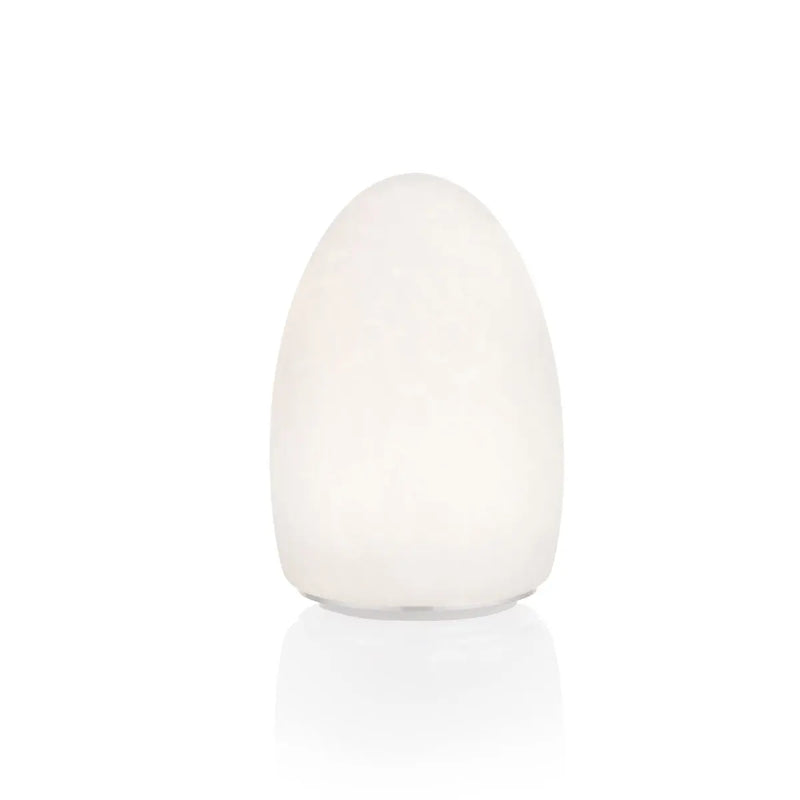 Filini Classic Egg Speckle LED table lamp, white, set of 2 Filini
