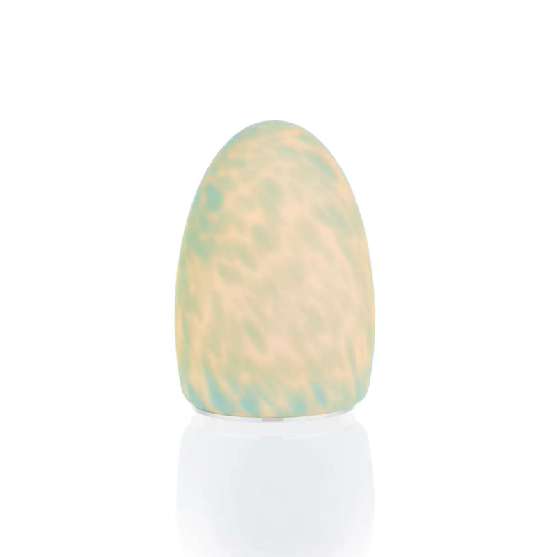 Filini Classic Egg speckle LED table lamp, blue, set of 2 Filini
