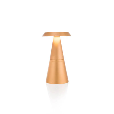 Filini Cone metal table lamp, champagne gold - DesertRiver.shop
