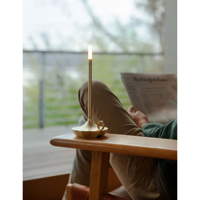 Graypants Wick portable table lamp, brass - DesertRiver.shop