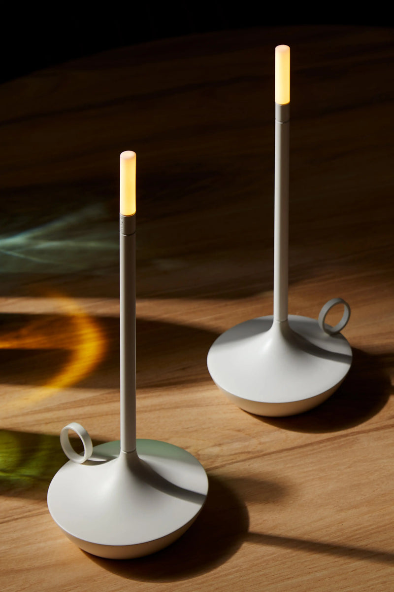 Graypants Wick portable table lamp, white - DesertRiver.shop