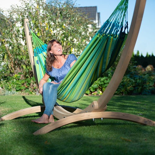 LA SIESTA Elipso Nature wooden stand for double hammock - DesertRiver.shop