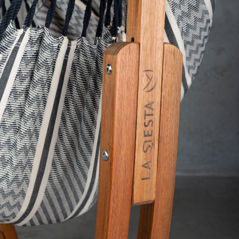 LA SIESTA Udine Organic hammock chair with wooden stand (115 cm)